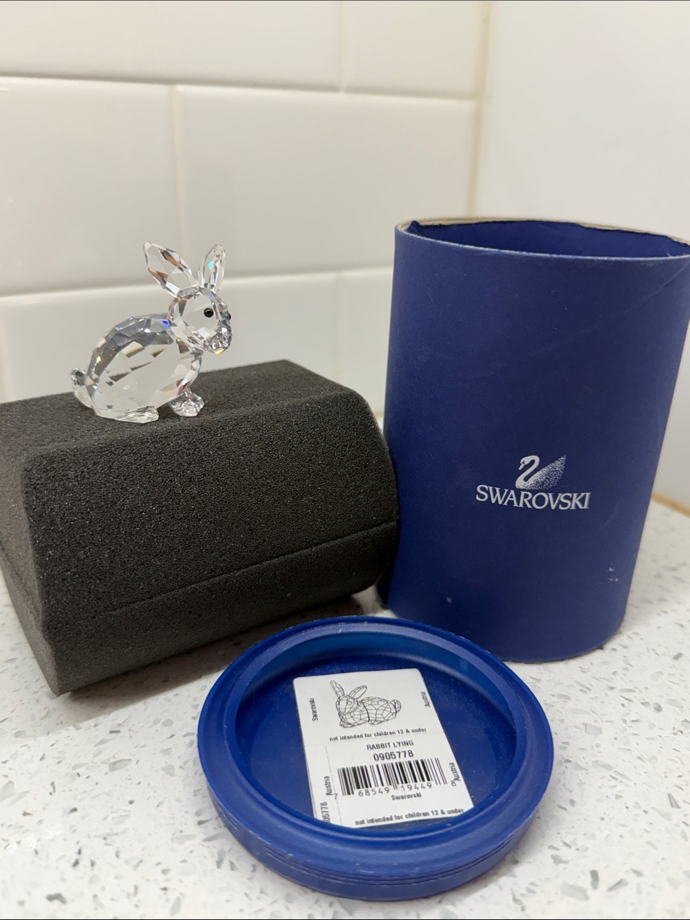 Swarovski Crystal Rabbit Lying